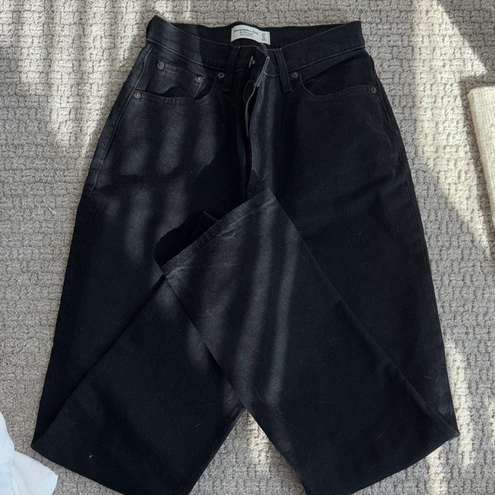 Abercrombie & Fitch Women Black Straight Jeans